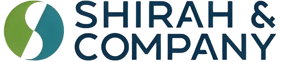 Shirah & Company logo with green icon.